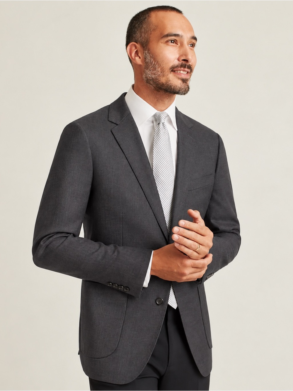 Bonobos Slim Fit 40R Charcoal Gray Italian Wool Blend Blazer